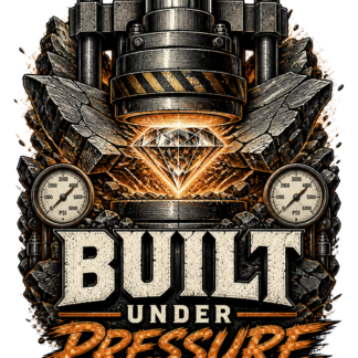 Diseño de camiseta Built Under Pressure de Golden Stoic