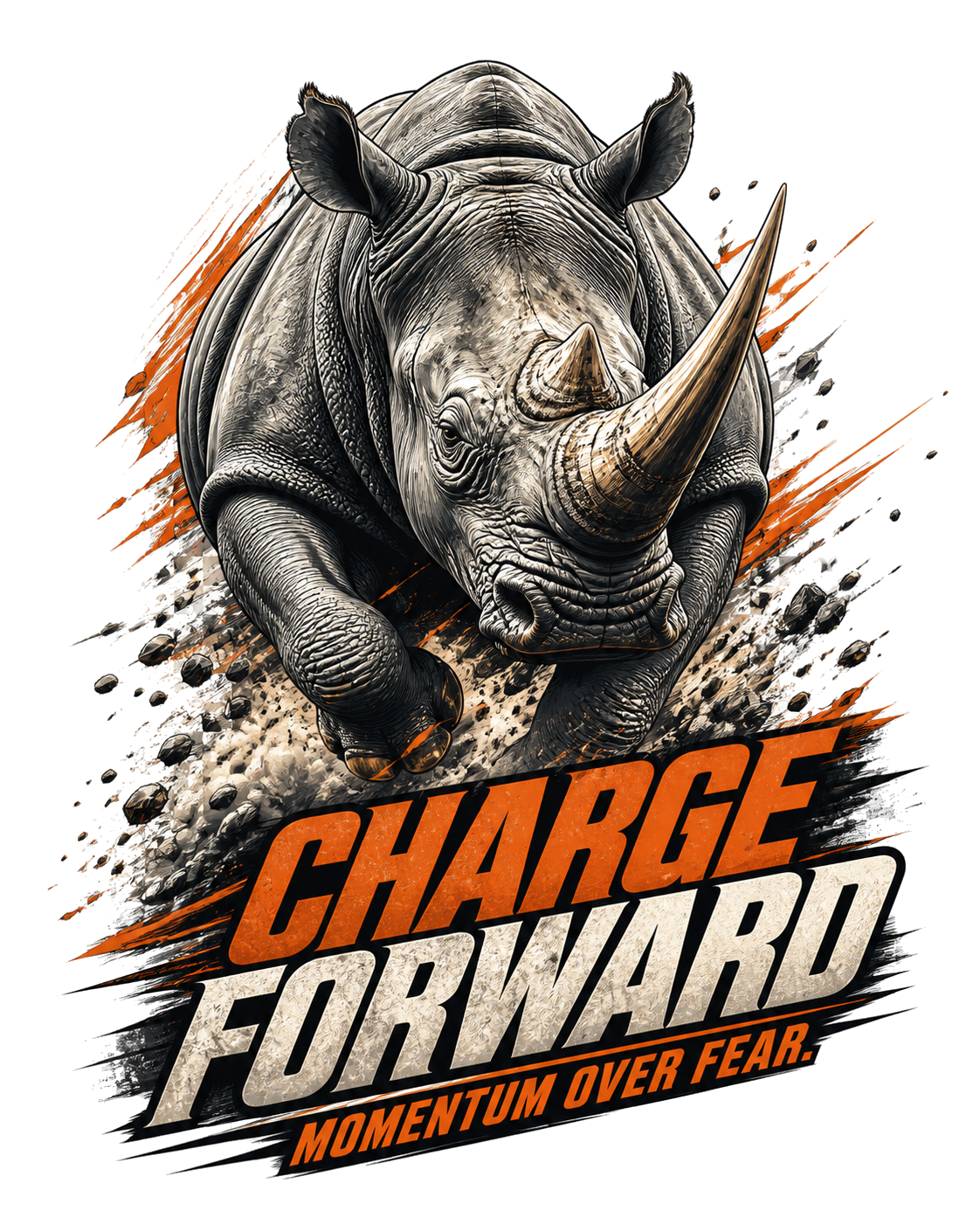 Diseño de camiseta Charge Forward de Golden Stoic