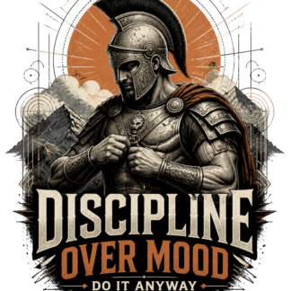 Diseño de camiseta Discipline Over Mood de Golden Stoic