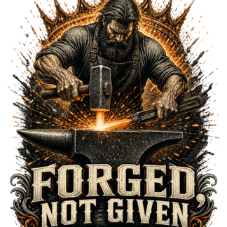 Diseño de camiseta Forged, Not Given de Golden Stoic