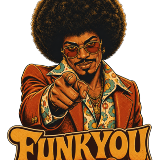 Diseño de camiseta Funkyou Afro Man de Golden Stoic