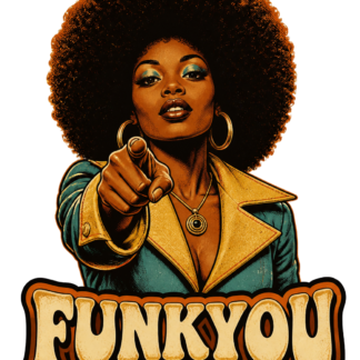 Diseño de camiseta Funkyou Afro Woman de Golden Stoic