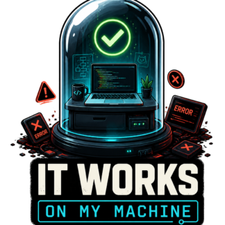 Diseño de camiseta It Works On My Machine de Golden Stoic