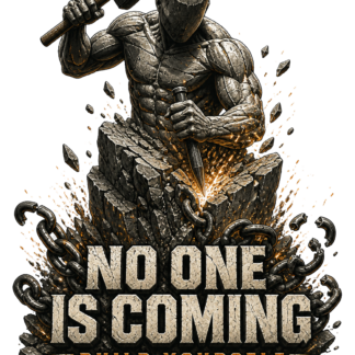 Diseño de camiseta No One Is Coming de Golden Stoic