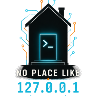 Diseño de camiseta No Place Like 127.0.0.1 de Golden Stoic