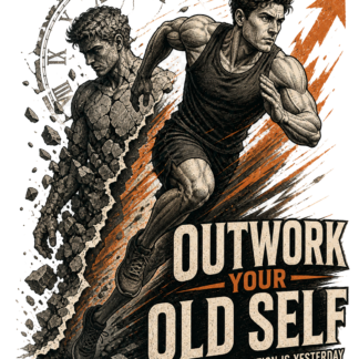Diseño de camiseta Outwork Your Old Self de Golden Stoic