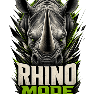 Diseño de camiseta Rhino Mode de Golden Stoic