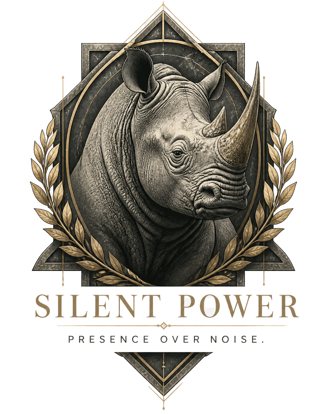 Diseño de camiseta Silent Power de Golden Stoic
