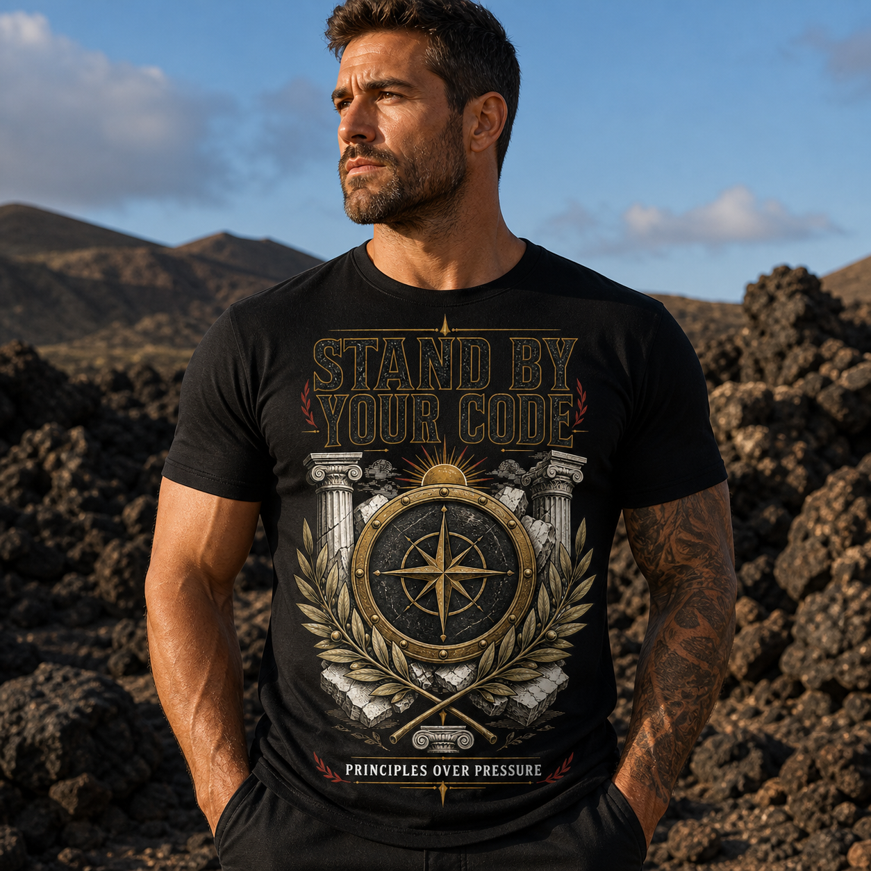 Camiseta Stand By Your Code – Principles Over Pressure - Imagen 3