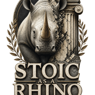Diseño de camiseta Stoic As a Rhino de Golden Stoic