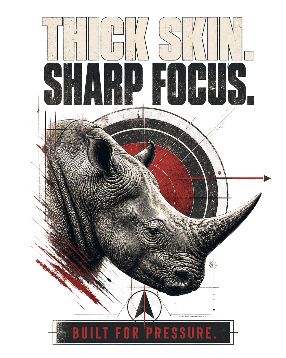 Diseño de camiseta Thick Skin Sharp Focus de Golden Stoic